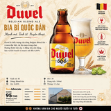 [CHÍNH HÃNG] Bia Bỉ Duvel 6,66% Belgian Blond Ale 330ml - Thùng 12 Chai - Bia Thủ Công Nhập Khẩu Bỉ