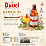 Duvel Belgian Strong Ale 8,5% - Bia Bỉ quốc dân từ 1871, ủ lần 2 trong chai, bọt mịn, hương hoa bia & trái cây. Thùng 12 chai 330ml, BeerAdvocate 92/100