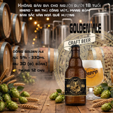 Bia Thủ Công Ibiero Golden Ale - Craft Beer Việt 330ml - Thùng 12 Chai - Alc 5%
