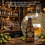 Bia Thủ Công Ibiero Golden Ale - Craft Beer Việt 330ml - Thùng 12 Chai - Alc 5%