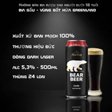 [SHOP THIỆN] Bia Gấu Bear Beer Dark - Bia Đen Đan Mạch Nhập Khẩu - 5.3% - Lon 500ml - Thùng 24 Lon - Harboe Premium Dark Lager