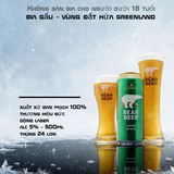Bia Gấu Bear Beer Lager Đan Mạch 5% 500ml - Bia Greenland Thùng 24 Lon