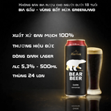 [SHOP THIỆN] Bia Gấu Bear Beer Dark - Bia Đen Đan Mạch Nhập Khẩu - 5.3% - Lon 500ml - Thùng 24 Lon - Harboe Premium Dark Lager