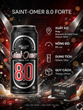 Bia Saint-Omer 8.0 Forte 500ml - Bia Pháp 8% - Brasserie de Saint-Omer Depuis 1866 - Thùng 24 Lon - Bière Blonde Forte