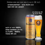 Bia Đức Altenkunstadt Weissbier 500ml - Bia Lúa Mỳ Leikeim 5.4% - Thùng 24 Lon Nhập Khẩu