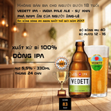 Bia Bỉ Vedett IPA 330ml - Bia Đắng IPA Ngon Nhất Thế Giới 2017 - Thùng 24 Chai 5,5%