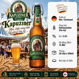 [Thùng 20 Chai] Bia Đức Kapuziner Weissbier 5,4% Hefeweissbier - Bia Lúa Mỳ Đức - German Wheat Beer 500ml Nút Bật