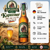 [Thùng 20 Chai] Bia Đức Kapuziner Weissbier 5,4% Hefeweissbier - Bia Lúa Mỳ Đức - German Wheat Beer 500ml Nút Bật