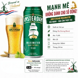 [Thùng 24 Lon] Bia Amsterdam Maximator 11.6% - Bia Mạnh Hà Lan - Strong Blond Beer 500ml - Nhập Khẩu Chính Hãng