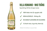 Nước Nho Trắng Có Ga Villa Romanio Úc 750ml - Sparkling White Grape Juice Không Cồn - Product of Australia