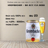 Bia Đức Krombacher Pils 5L - Bom Bia 5 Lít Có Vòi Rót - Nhập Khẩu Đức 100% - Alc 4,8%