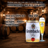 Bia Đức Krombacher Pils 5L - Bom Bia 5 Lít Có Vòi Rót - Nhập Khẩu Đức 100% - Alc 4,8%