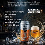 Bia Thủ Công Saigon IPA iBiero - Bia Craft Việt Nam 4,2% 330ml - Dòng IPA Thơm Hoa Bia IBU 40 - Thùng 20 Lon