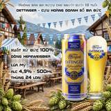 Bia Đức Oettinger Hefeweissbier Lúa Mỳ 4.9% - Thùng 24 Lon 500ml - Nhập Khẩu 100% Đức
