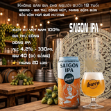 Bia Thủ Công Saigon IPA iBiero - Bia Craft Việt Nam 4,2% 330ml - Dòng IPA Thơm Hoa Bia IBU 40 - Thùng 20 Lon