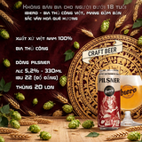 Bia Thủ Công iBiero Pilsner 5.2% - Thùng 20 Lon 330ml - Bia Craft Việt Nam