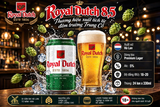Bia Hà Lan Royal Dutch Premium Lager 5% Thùng 24 Lon 330ml - ESTD 1806 - Nhập Khẩu Chính Hãng