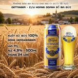 Bia Đức Oettinger Hefeweissbier Lúa Mỳ 4.9% - Thùng 24 Lon 500ml - Nhập Khẩu 100% Đức