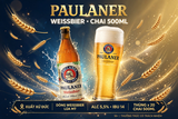 [THÙNG 20 CHAI] Bia Paulaner Weissbier Chai 500ml - Bia Lúa Mỳ Đức - Munich Wheat Beer 5.5%