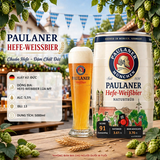 Bia Đức Paulaner Hefe-Weissbier 5L - Bom Bia 5 Lít - Bia Lúa Mỳ Hefe Naturtrüb - Nhập Khẩu Đức 5.5%