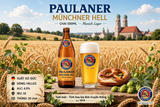 [THÙNG 20 CHAI] Bia Paulaner Münchner Hell Chai 500ml - Bia Vàng Đức - Munich Lager 4.9%