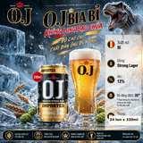 Bia Bỉ O.J Khủng Long Bạo Chúa 12% Thùng 24 Lon x 330ml - Strong Lager Nhập Khẩu Bỉ - Premium Strong Beer