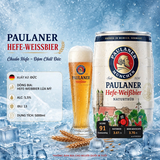 Bia Đức Paulaner Hefe-Weissbier 5L - Bom Bia 5 Lít - Bia Lúa Mỳ Hefe Naturtrüb - Nhập Khẩu Đức 5.5%