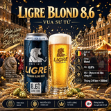 [CHÍNH HÃNG] Bia Ligre Blond 8,6% Bỉ - Premium Blond Beer - Lon 500ml - Thùng 24 Lon - Nhập Khẩu Bỉ