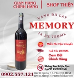 Rượu Vang Đỏ Đà Lạt Memory 14.5% 750ml - Ladofoods Chính Hãng Giá Tốt