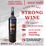 1 thùng Vang Đà Lạt Strong 15% Đỏ 750ml  x 6 Chai