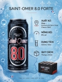 Bia Saint-Omer 8.0 Forte 500ml - Bia Pháp 8% - Brasserie de Saint-Omer Depuis 1866 - Thùng 24 Lon - Bière Blonde Forte