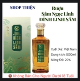 Rượu Sâm Ngọc Linh Đỉnh Linh Sâm 500ml - 29% - Tinh Hoa Sâm Việt