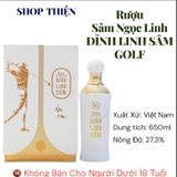 Rượu Sâm Ngọc Linh Đỉnh Linh Sâm GOLF - Hộp Quà Cao Cấp 500ml / 650ml 27.3%