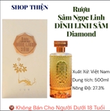 Rượu Sâm Ngọc Linh - Đỉnh Linh Sâm Diamond 500ml 27.3%
