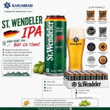 Bia Đức St.Wendeler IPA 5% Lon 500ml - Bia IPA Đậm Chất Đức - Thùng 24 Lon - Karlsbrau