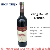 Vang Đà Lạt Đỏ Dankia 12.5% 750ml - Tinh Hoa Lên Men Cao Nguyên