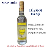 Rượu LÚA MỚI Hà Nội 45% 500ml Chính Hãng Halico Shop Thiện