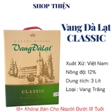 Vang Đà Lạt Classic Trắng 3L - Ladora Winery | Vang Trắng 12% Hộp Bag-in-Box