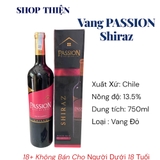 Vang Đỏ Chile PASSION Shiraz 750ml 13.5% Vol | Wine of Chile - Shop Thiện