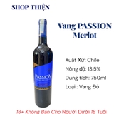 Vang Đỏ Chile PASSION Merlot 750ml 13.5% Vol | Wine of Chile - Shop Thiện