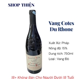 Vang Pháp Cotes Du Rhone Đỏ 15% 750ml