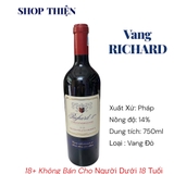 Vang Đỏ Pháp RICHARD Cotes Du Marmandais 14% 750ml
