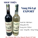 Vang Đà Lạt Export Ladofoods 750ml – Đủ Đỏ & Trắng | SHOP THIỆN