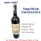 [Chính Hãng] Rượu Vang Trắng Đà Lạt Excellence Sauvignon Blanc 750ml 12% - Ladora Winery - Quà Tặng Sang Trọng