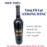 [SHOP THIỆN] Vang Đà Lạt Strong Wine 750ml 15 độ - Vang Đỏ Strongwine Ngon Giá Tốt