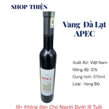 Vang Đà Lạt APEC 375ml 12% | Rượu Vang Đỏ Việt Nam Chính Hãng