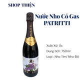 Nước Ép Nho Tím Có Gas Patritti Úc 0 Độ 750ml – Sparkling Grape Juice