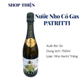 Nước Trái Cây Có Gas Patritti Úc 750ml - Nho, Táo - Không Cồn, Ăn Tiệc Sang Trọng