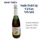 Nước Trái Cây Có Gas Vivazz 720ml - Vị Nho Đỏ/Nho Xanh/Táo Đỏ