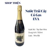 Mua Nước Trái Cây Có Gas EVA 750ml nhập khẩu Tây Ban Nha tại Shop Thiện. 4 vị: EVA Gold, Nho Đỏ, Nho Trắng, Đào. 0% cồn, vị ngon sang trọng thay thế rượu vang. Giao nhanh toàn quốc.
